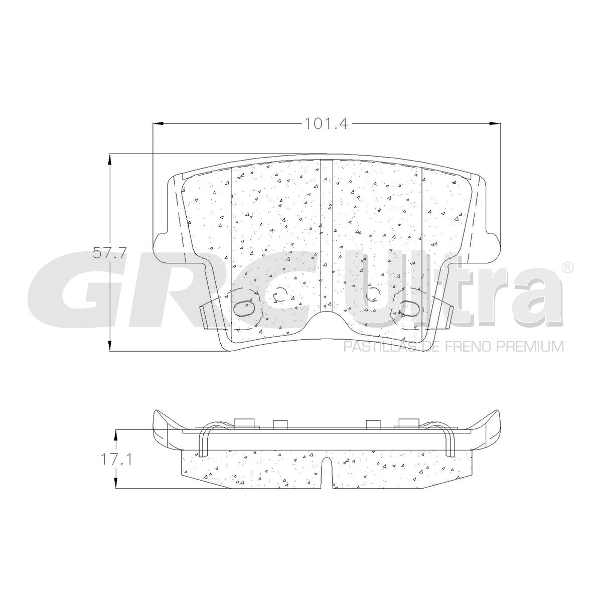 GCD1057 - BALATAS CERAMICAS TRASERAS PARA CHRYSLER 300 BASE 2005-2014