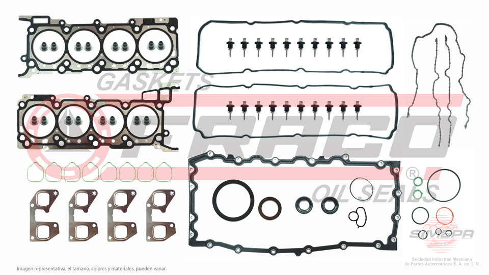FSX-2682183 - JUEGO DE EMPAQUES PARA FORD F-150 V8 6.2 L SOHC 16 V. SOHC ROMEO RAPTOR 2011-2013