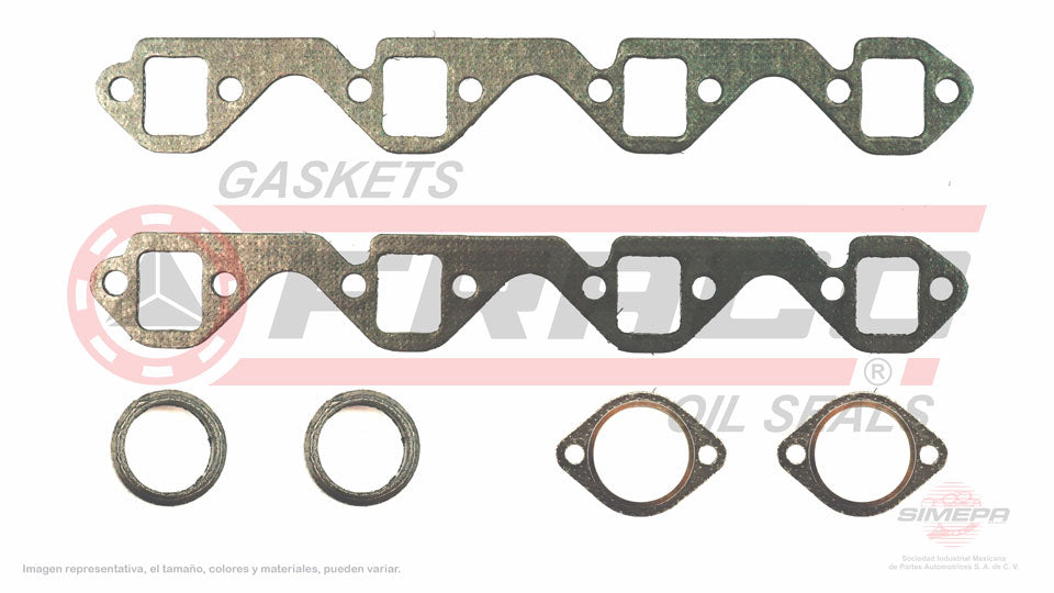 MEX-2682050 - EMPAQUE MULTIPLE DE ESCAPE PARA FORD 300 V8 4.3 L 16 V. OHV 1963
