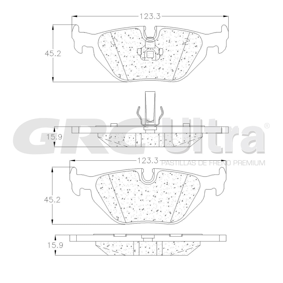 GCD763 - BALATAS CERAMICAS TRASERAS PARA BMW 318I 1999-1999