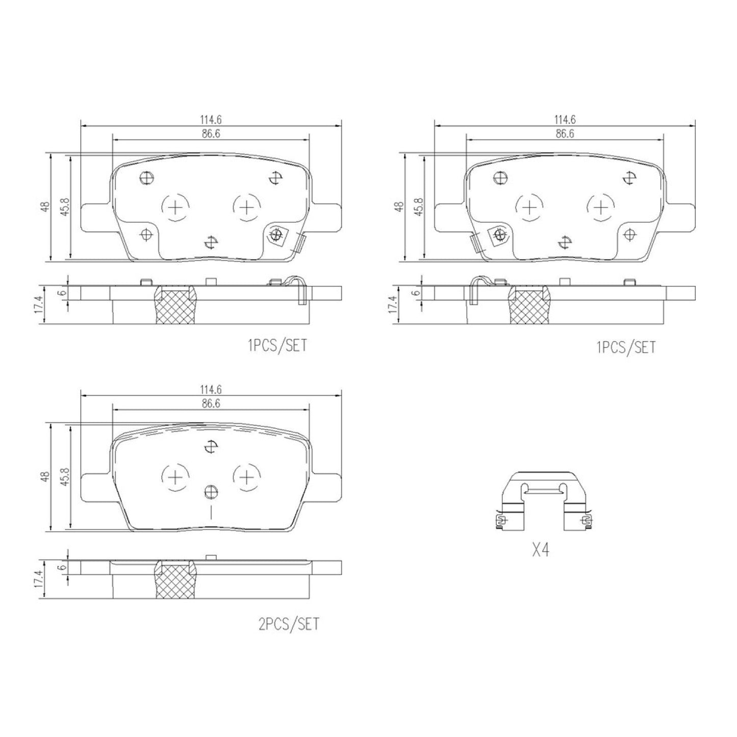 BRE-P10071 - BALATAS TRASERAS PARA CHEVROLET CAMARO LS 2017-2020