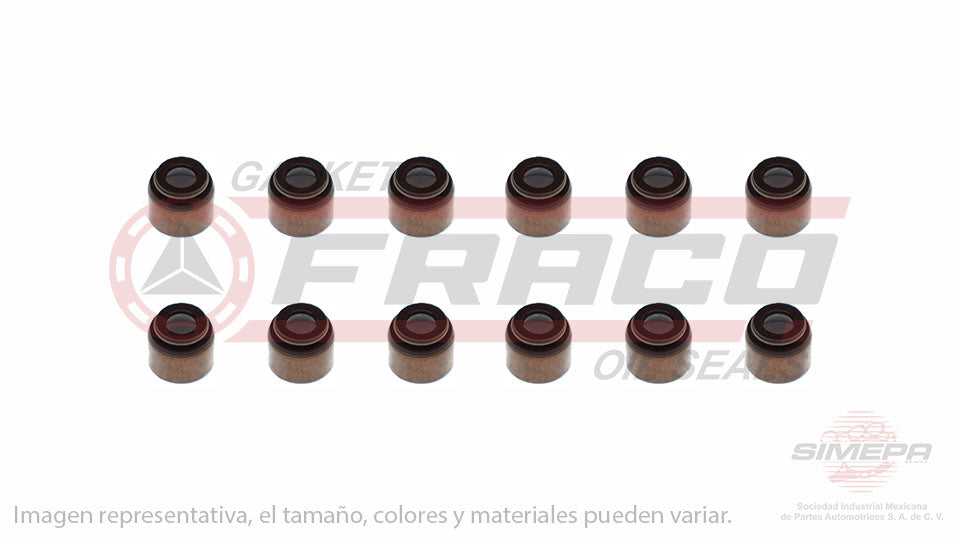 SS-6102-V-12 - SELLOS DE VALVULA POR JUEGOS PARA CHRYSLER DAYTONA V6 3.0 L 12 V. SOHC 6G72 1990-1993