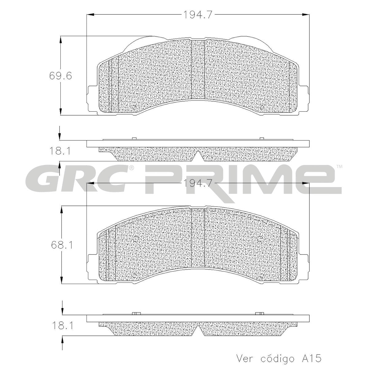 GPRD1770SD - BALATAS SEMIMETALICAS DELANTERAS PARA FORD EXPEDITION 2010-2017