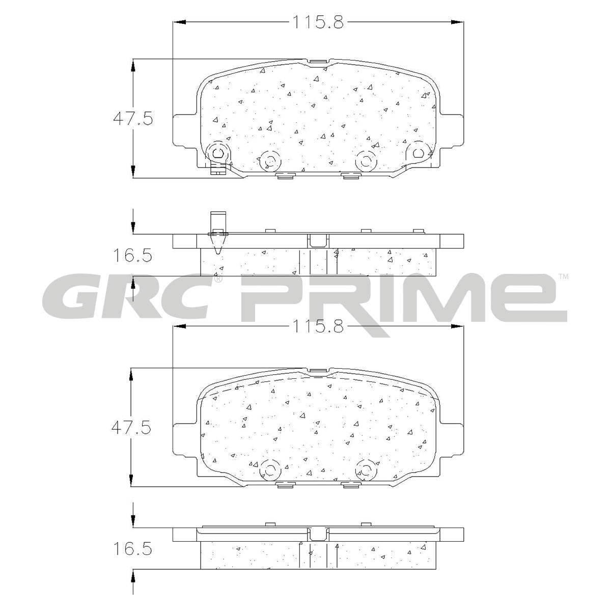 GPRD2081 - BALATAS CERAMICAS TRASERAS PARA JEEP COMPASS HIGH ALTITUDE 2022-2022