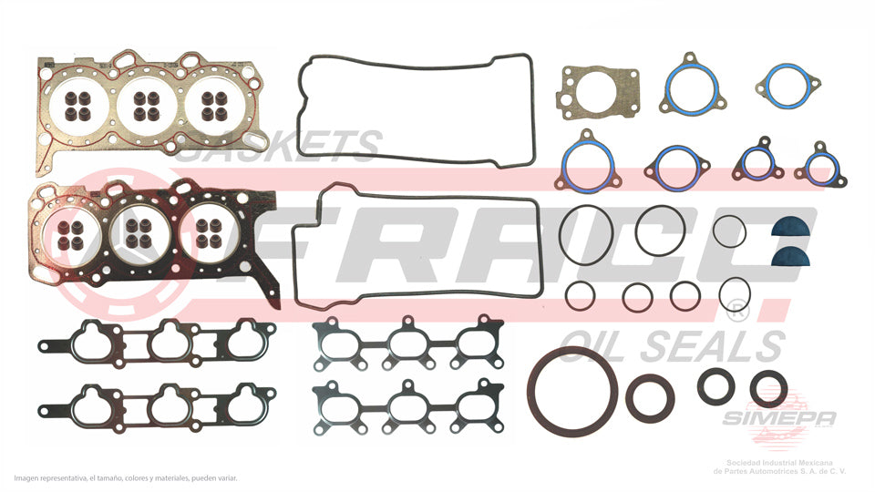 FSX-7662010 - JUEGO DE EMPAQUES PARA CHEVROLET TRACKER V6 2.5 L 24 V. DOHC H25A 2001-2004