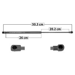 MANJ-50945 - AMORTIGUADOR 5TA PUERTA PARA AUDI A3 2000-2003 DERECHA/IZQUIERDA
