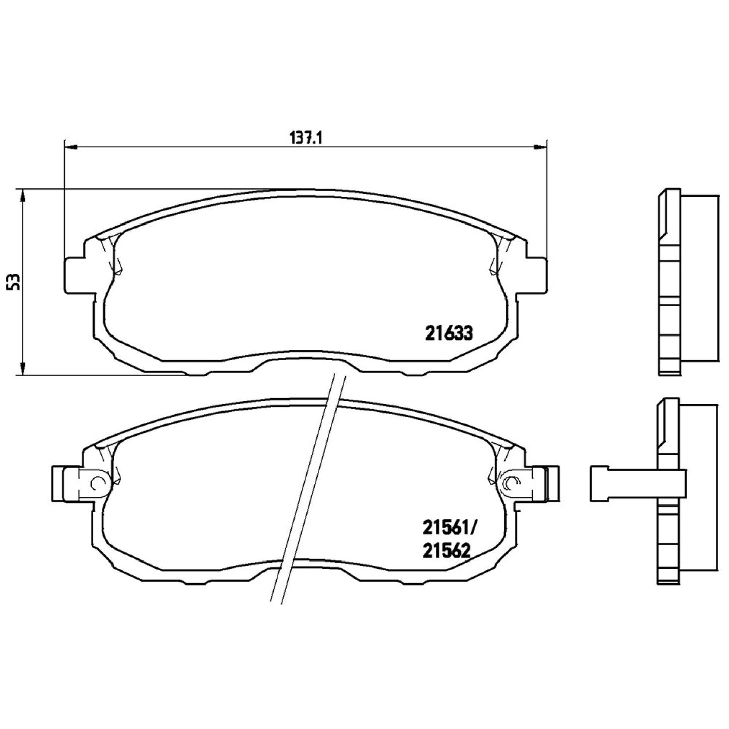 BRE-P56021 - BALATAS DELANTERAS PARA NISSAN ALTIMA BASE 1993-1993