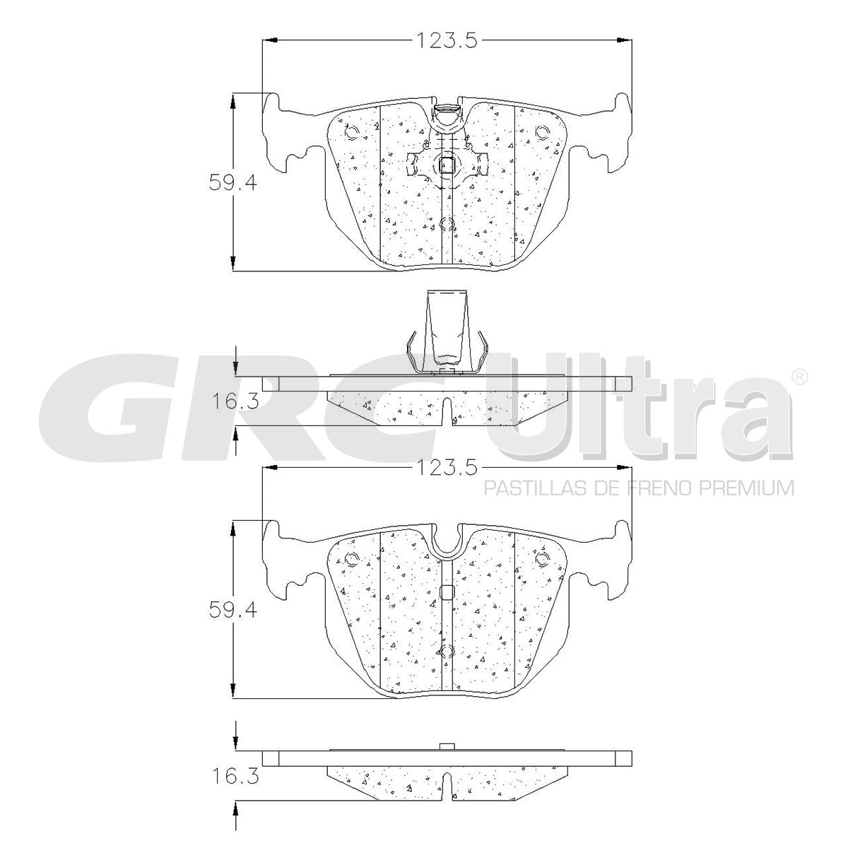 GMD683 - BALATAS SEMIMETALICAS TRASERAS PARA BENTLEY ARNAGE 1999-2009