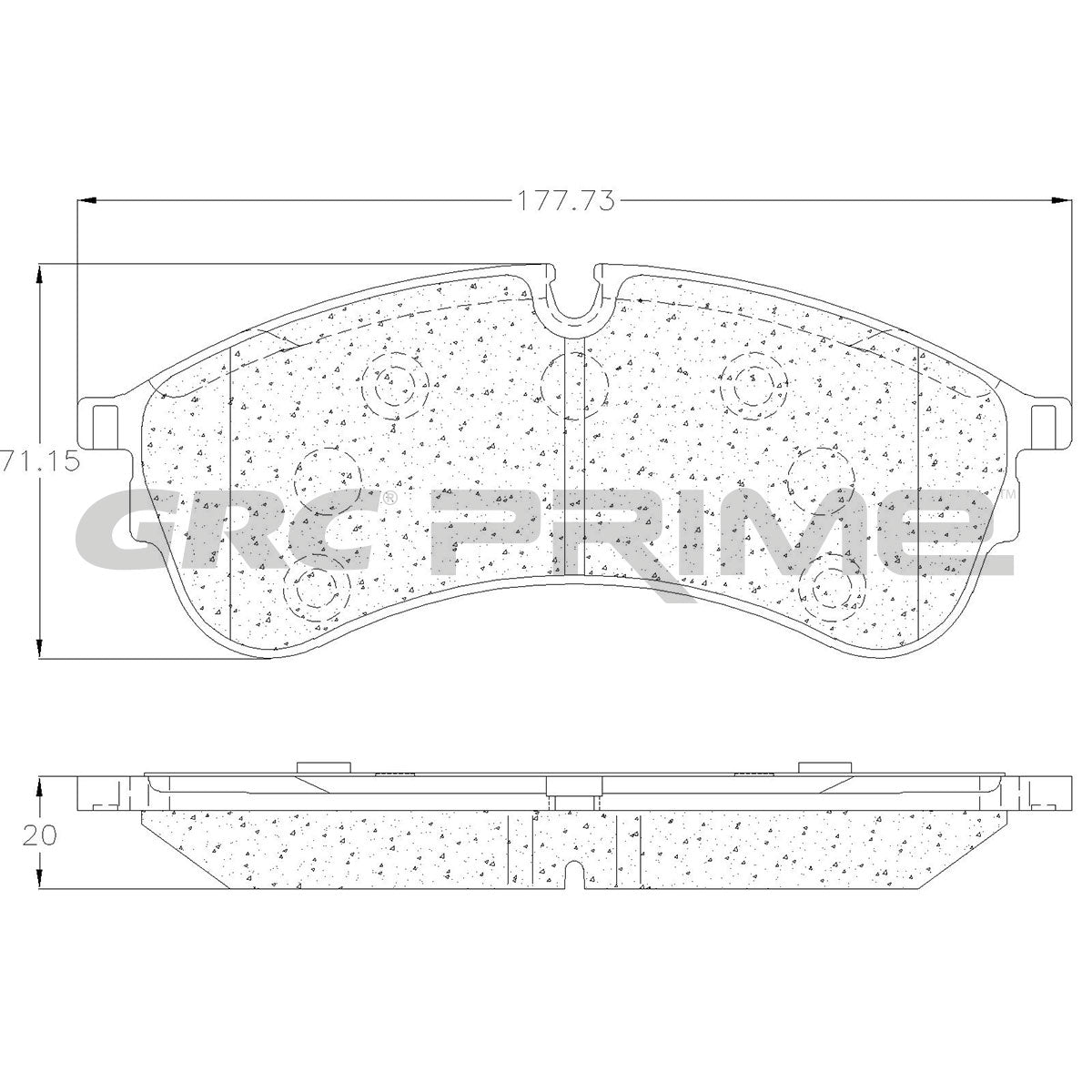 GPRD2248SD - BALATAS SEMIMETALICAS DELANTERAS PARA VOLKSWAGEN CRAFTER VAN 2020-2020