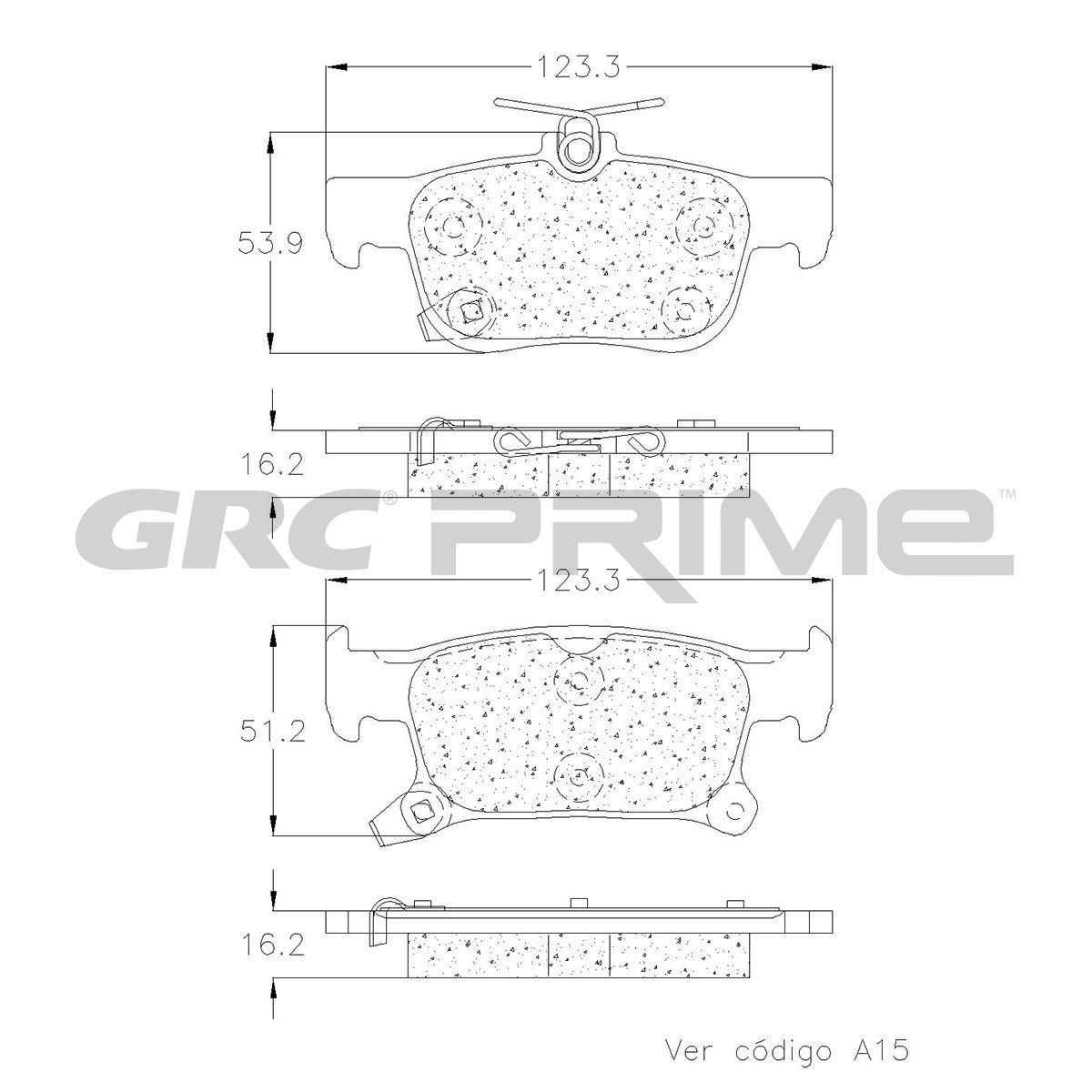 GPRD1923 - BALATAS CERAMICAS TRASERAS PARA BUICK ENVISION 2.0L 2017-2018