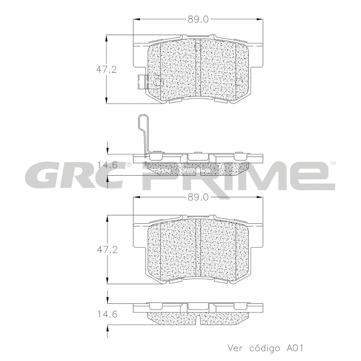GPRD537 - BALATAS CERAMICAS TRASERAS PARA ACURA CL 3.0L 1997-1997