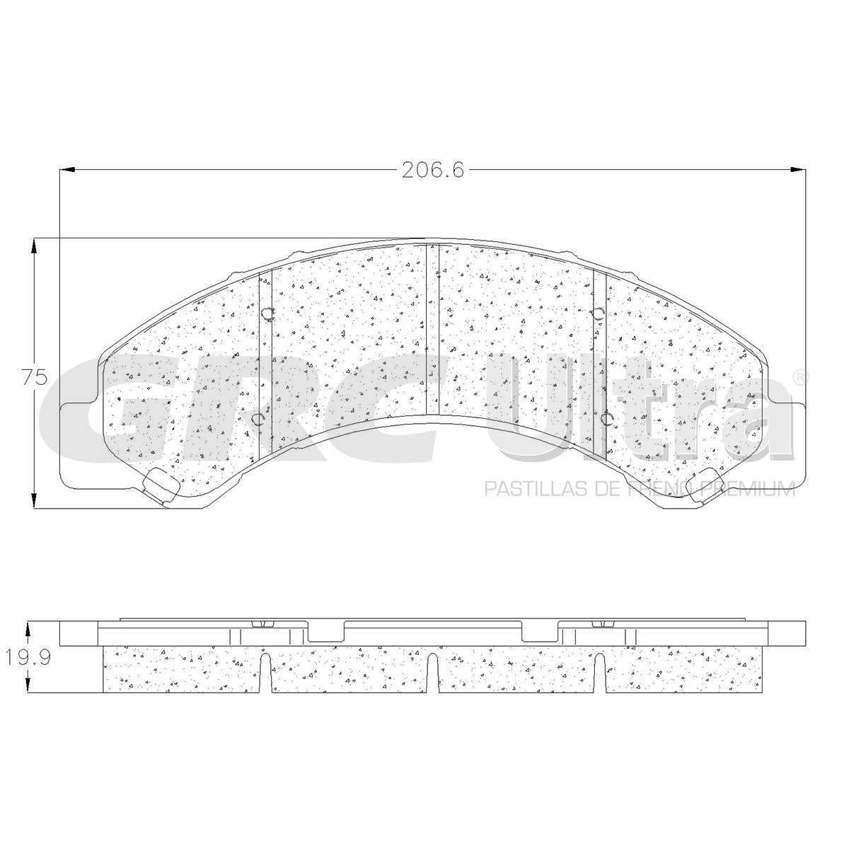 GMD825 - BALATAS SEMIMETALICAS DELANTERAS PARA CHEVROLET LCF 3500 2019-2021