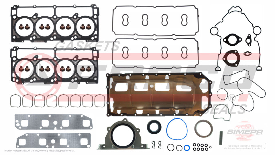 FSX-1182105 - JUEGO DE EMPAQUES PARA CHRYSLER ASPEN V8 5.7 L 16 V. HEMI 2007-2008