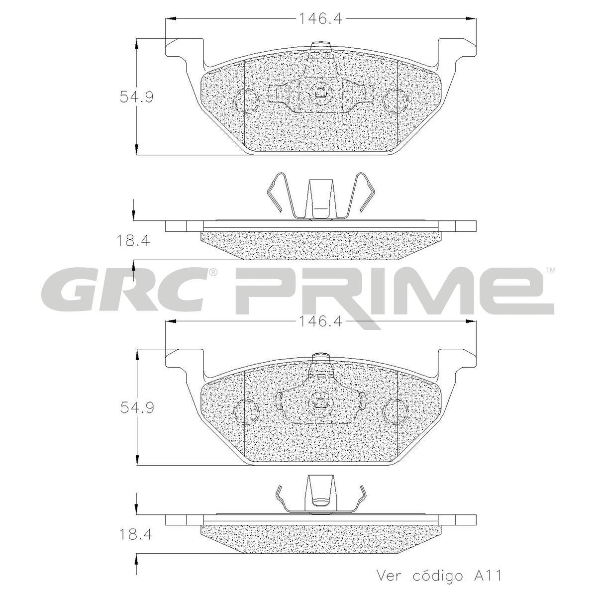 GPRD768A - BALATAS CERAMICAS DELANTERAS PARA AUDI A3 2005-2005