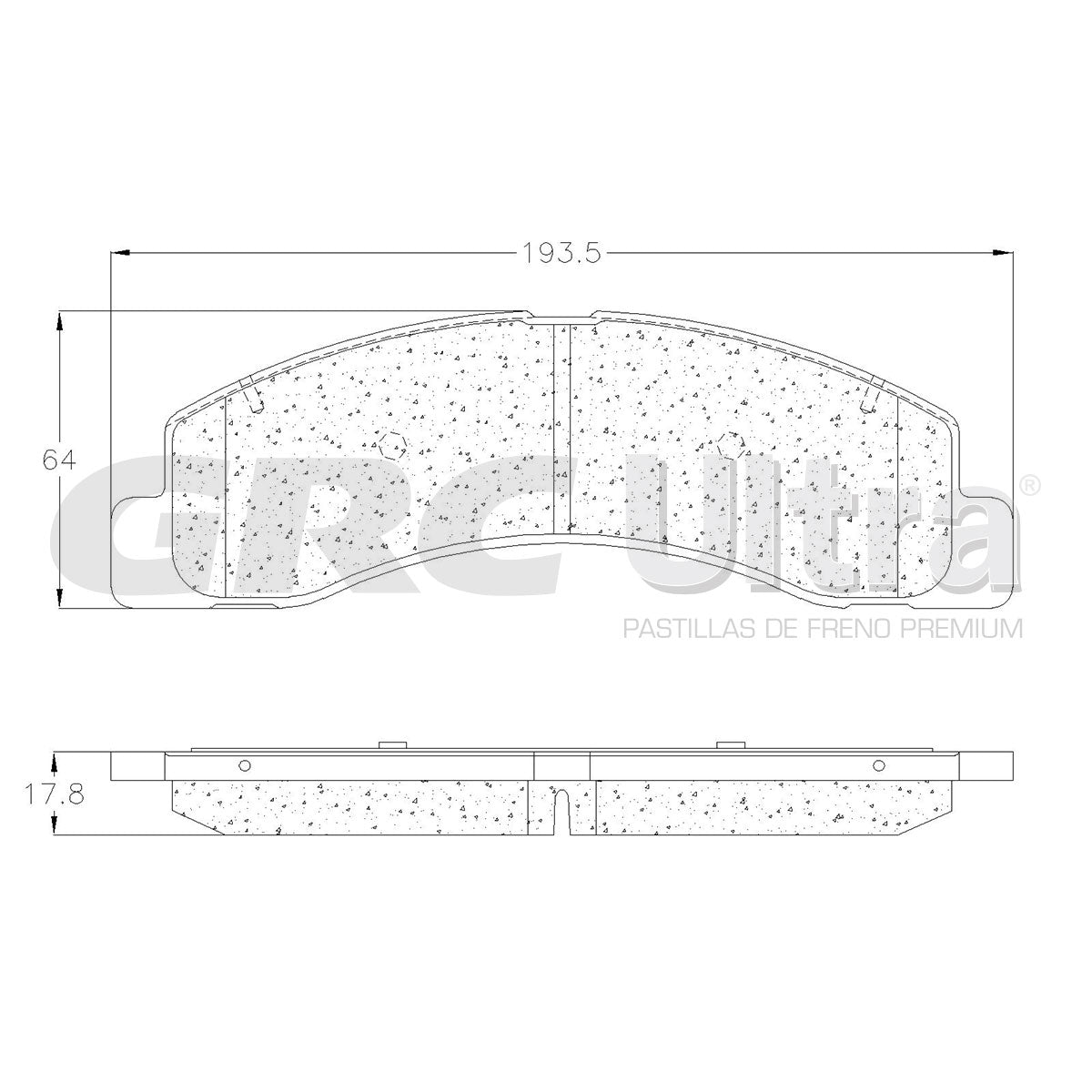 GMD824 - BALATAS SEMIMETALICAS DELANTERAS PARA FORD EXCURSION 2000-2005