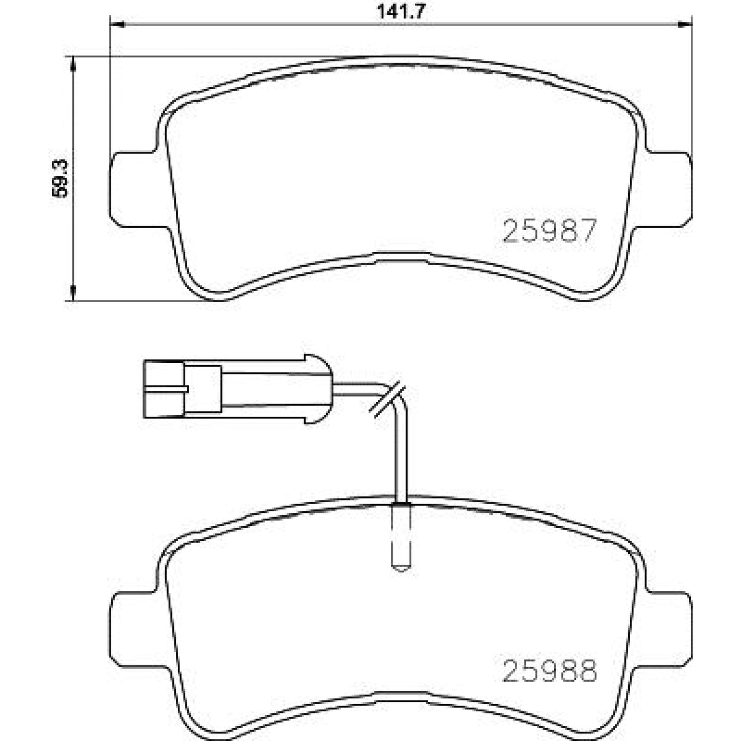 BRE-P61130 - BALATAS TRASERAS PARA FIAT DUCATO BASE 2008-2019