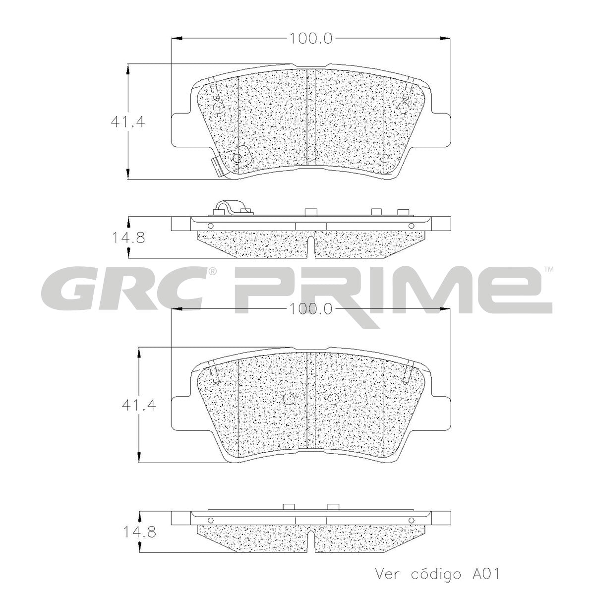GPRD1813 - BALATAS CERAMICAS TRASERAS PARA HYUNDAI ELANTRA GT 2015-2016