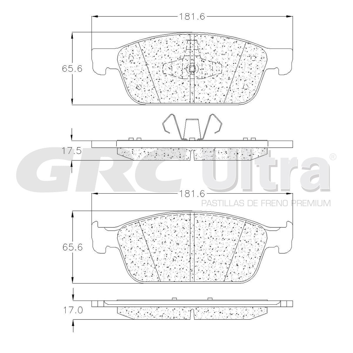 GCD1645 - BALATAS CERAMICAS DELANTERAS PARA FORD ESCAPE 1.6L 2013-2016
