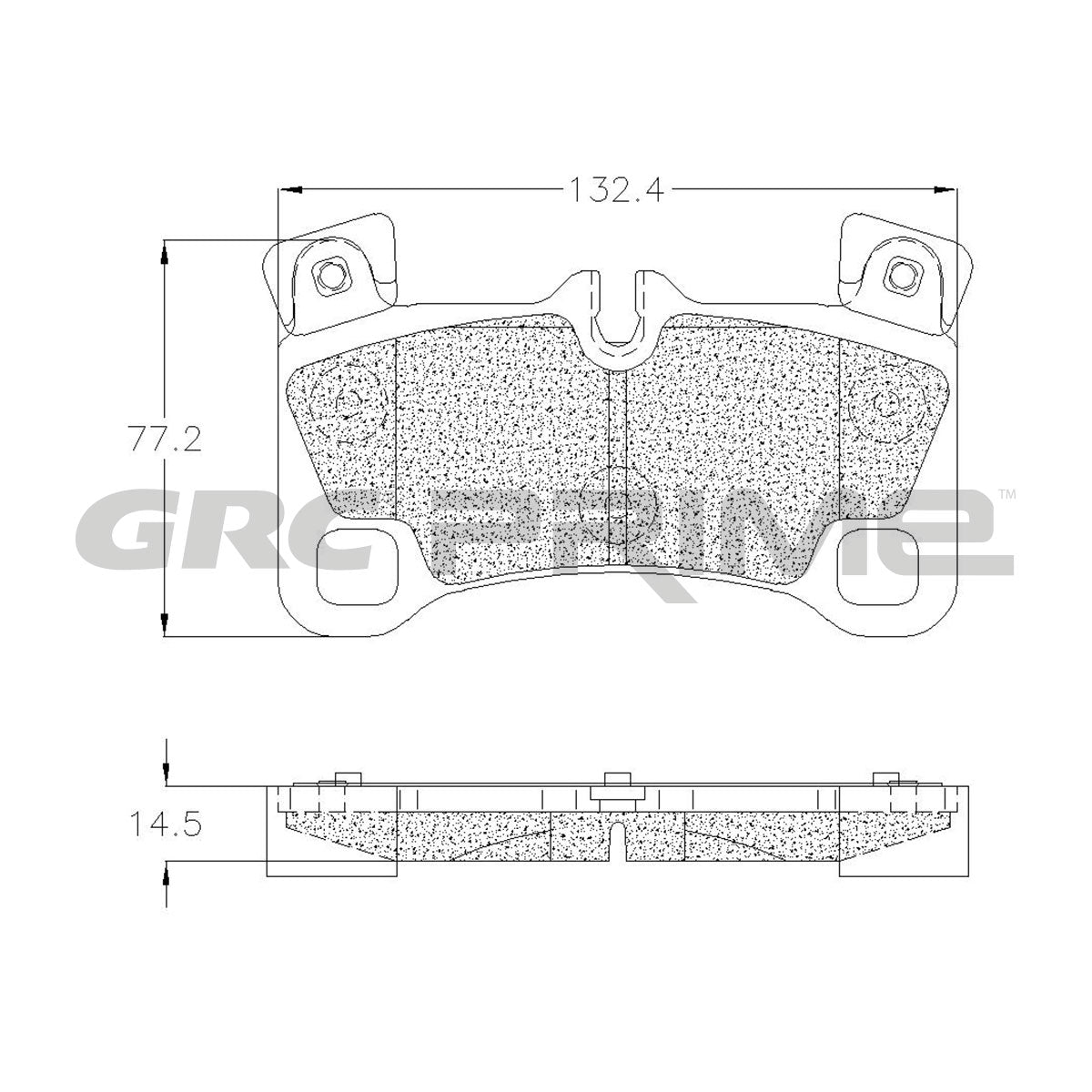 GPRD1350 - BALATAS SEMIMETALICAS TRASERAS PARA PORSCHE CAYENNE TURBO 4.8L 2009-2009