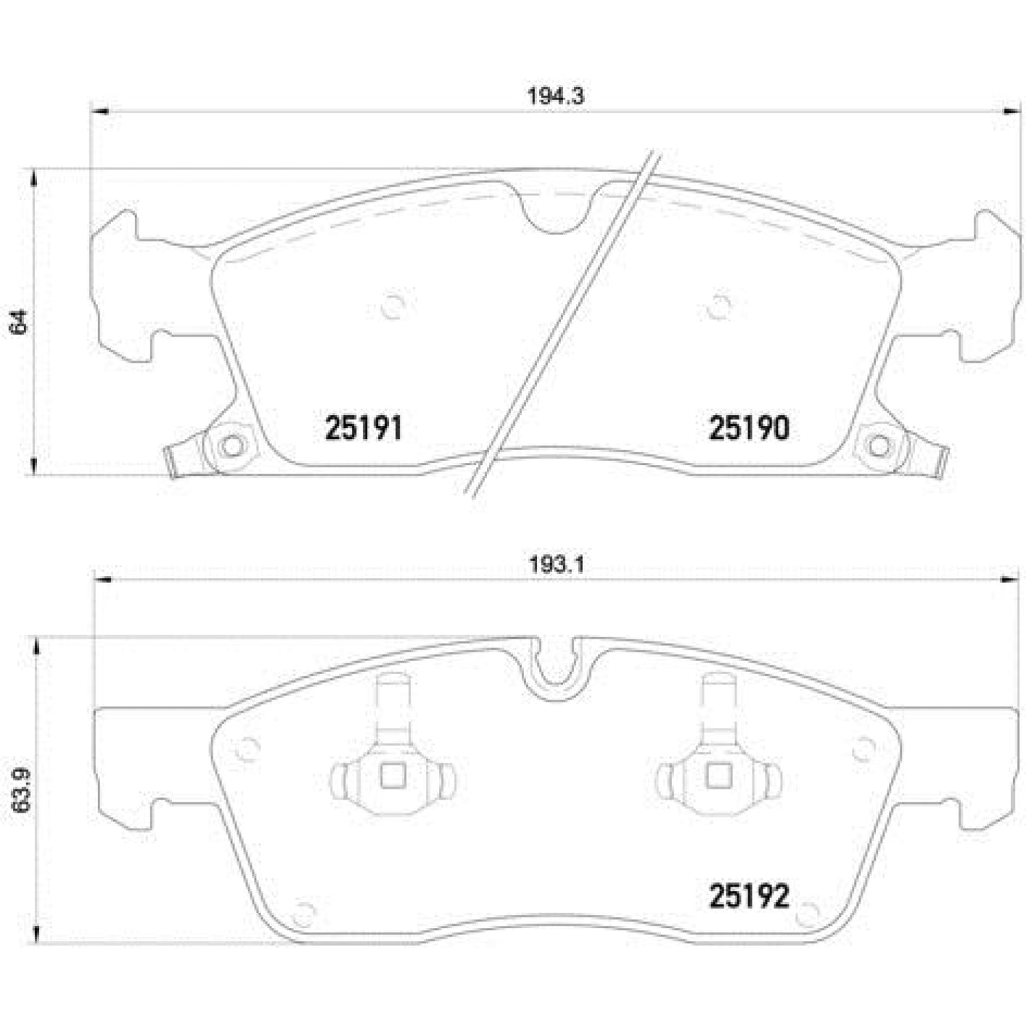 BRE-P37017 - BALATAS DELANTERAS PARA DODGE DURANGO BASE 2012-2013