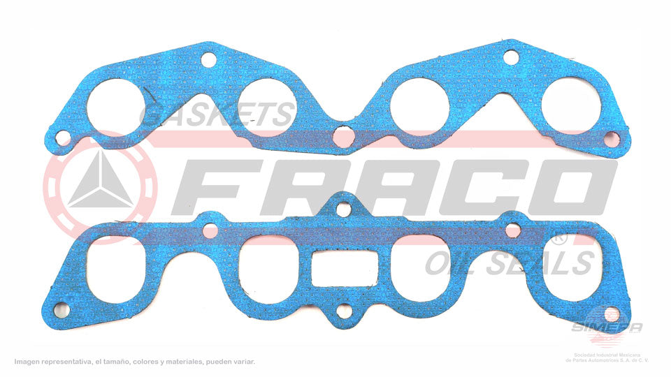 MIX-2640012 - EMPAQUE MULTIPLE DE ADMISION PARA FORD ESCORT L4 1.6 L 8 V. SOHC 1981-1985
