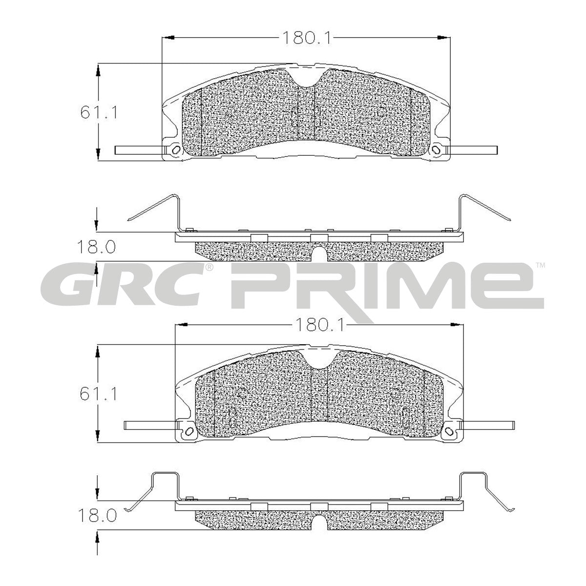GPRD1611 - BALATAS CERAMICAS DELANTERAS PARA FORD EXPLORER LIMITED 2015-2019