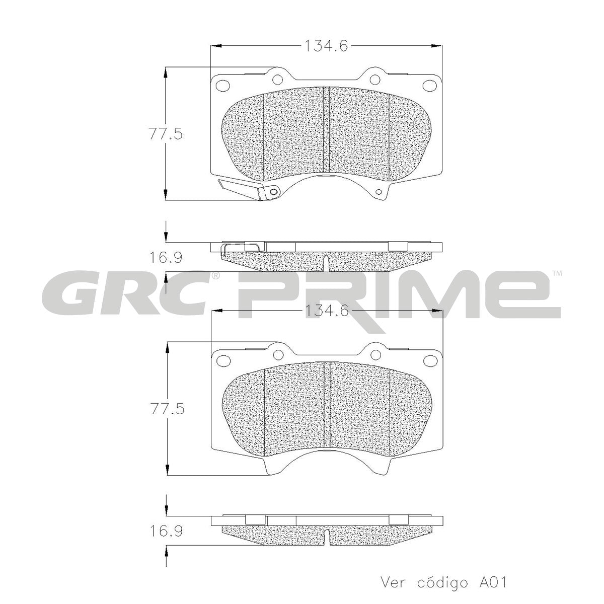 GPRD976 - BALATAS CERAMICAS DELANTERAS PARA JAC FRISON 2019-2020