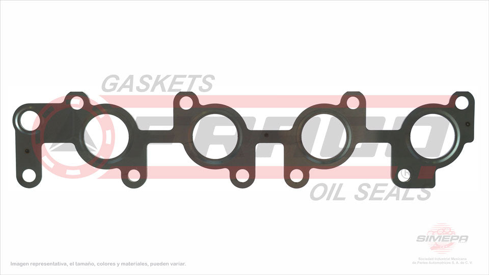 MEX-8940010 - EMPAQUE MULTIPLE DE ESCAPE PARA CHEVROLET SPARK L4 1.2 L 16 V. DOHC BD12D1 LMU 2010-2013