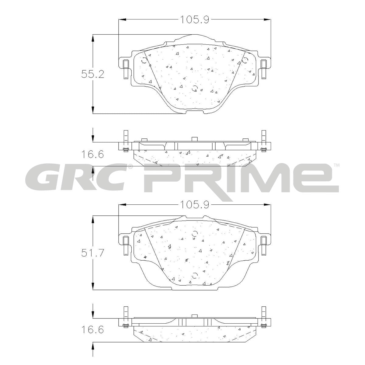 GPRD2090 - BALATAS CERAMICAS TRASERAS PARA PEUGEOT 3008 2019-2020
