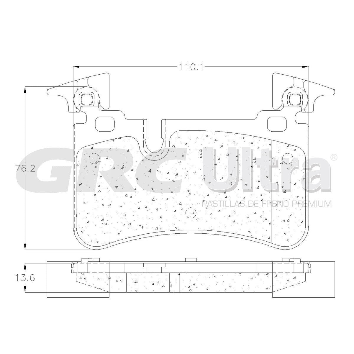 GMD1373 - BALATAS SEMIMETALICAS TRASERAS PARA MERCEDES-BENZ C63 AMG BASE 2012-2012