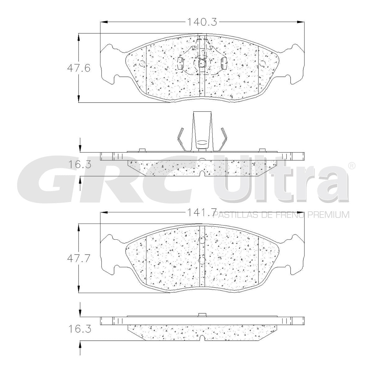 GCD1483 - BALATAS CERAMICAS DELANTERAS PARA PEUGEOT 306 2001-2002