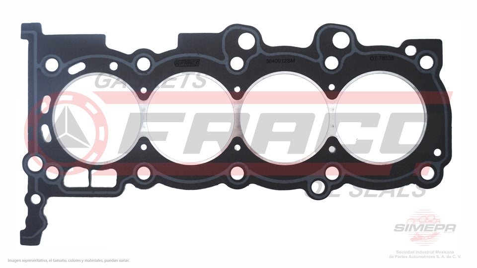 HGX-3640012-SM - EMPAQUE DE CABEZA PARA HYUNDAI I10 L4 1.2 L 16 V. DOHC G4LA 2009-2014