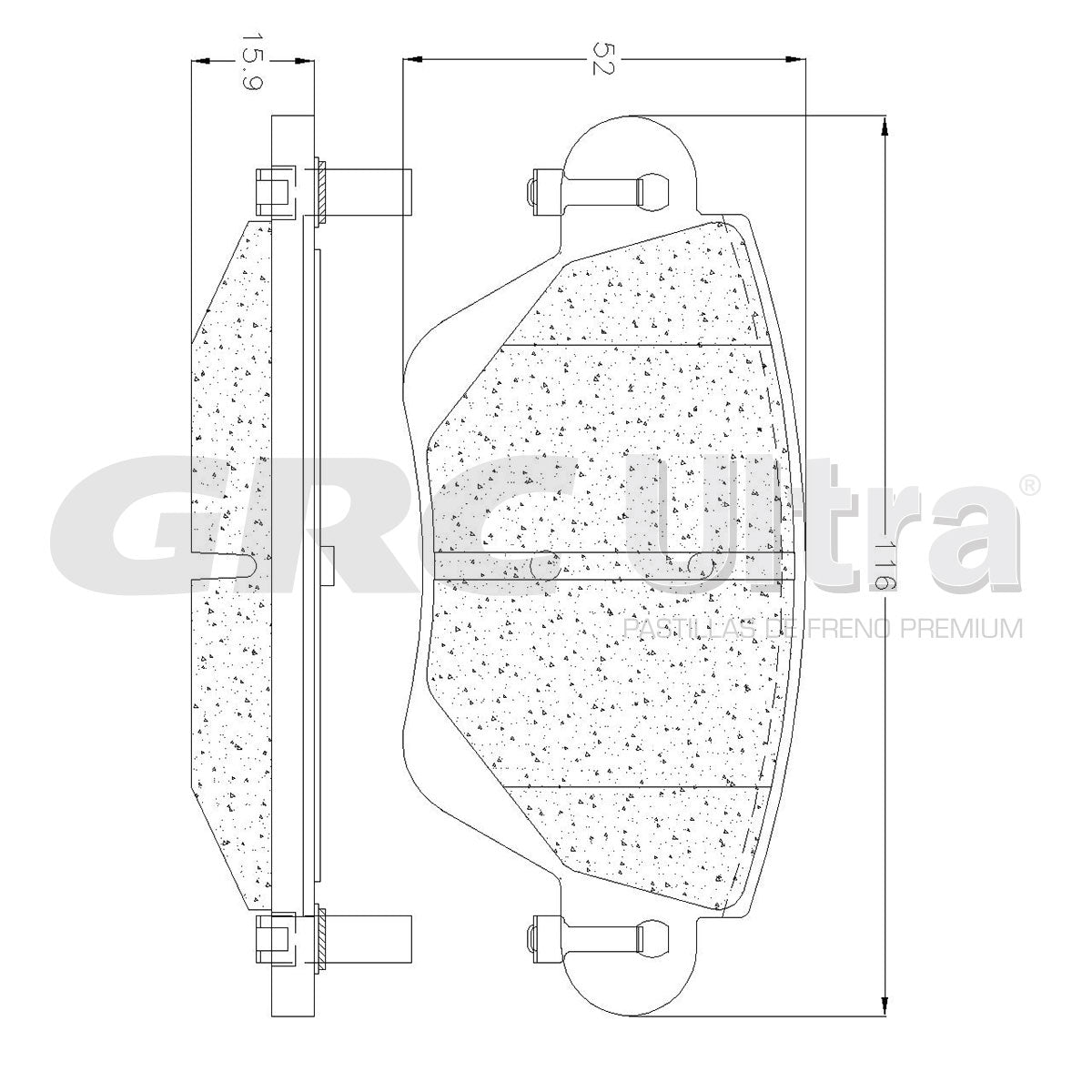 GMD911 - BALATAS SEMIMETALICAS TRASERAS PARA FORD MONDEO 2001-2005