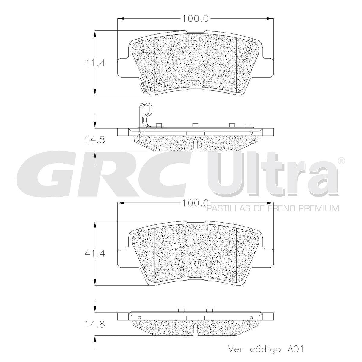 GCD2098 - BALATAS CERAMICAS TRASERAS PARA HYUNDAI NEXO 2019-2023