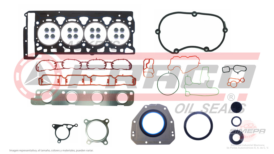 FSX-8640175NR - JUEGO DE EMPAQUES PARA AUDI A3 L4 2.0 L 16 V. DOHC TURBO 2008-2013