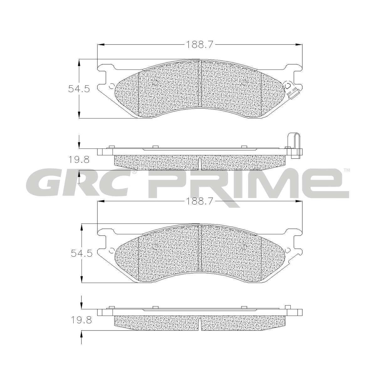 GPRD702ASD - BALATAS SEMIMETALICAS TRASERAS PARA DODGE RAM 1500 LARAMIE 2006-2006