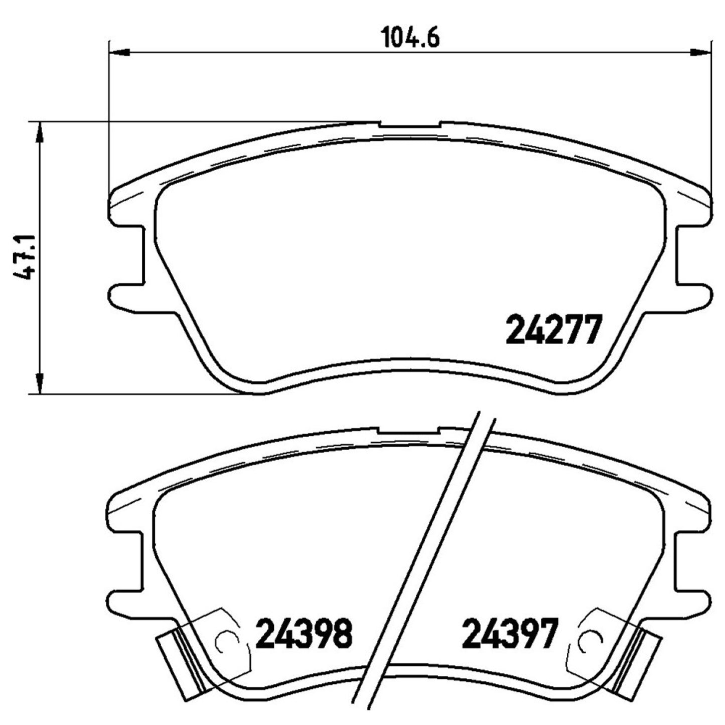 BRE-P30027 - BALATAS DELANTERAS PARA DODGE ATOS BASE 2011-2011