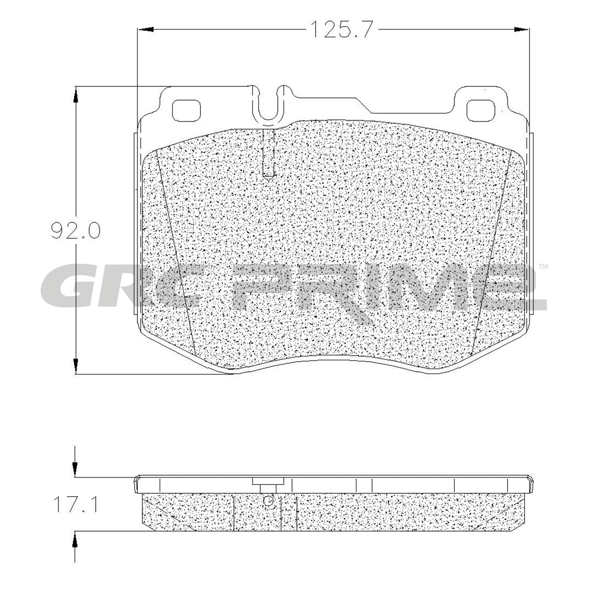 GPRD1796 - BALATAS CERAMICAS DELANTERAS PARA MERCEDES-BENZ C250 2016-2018