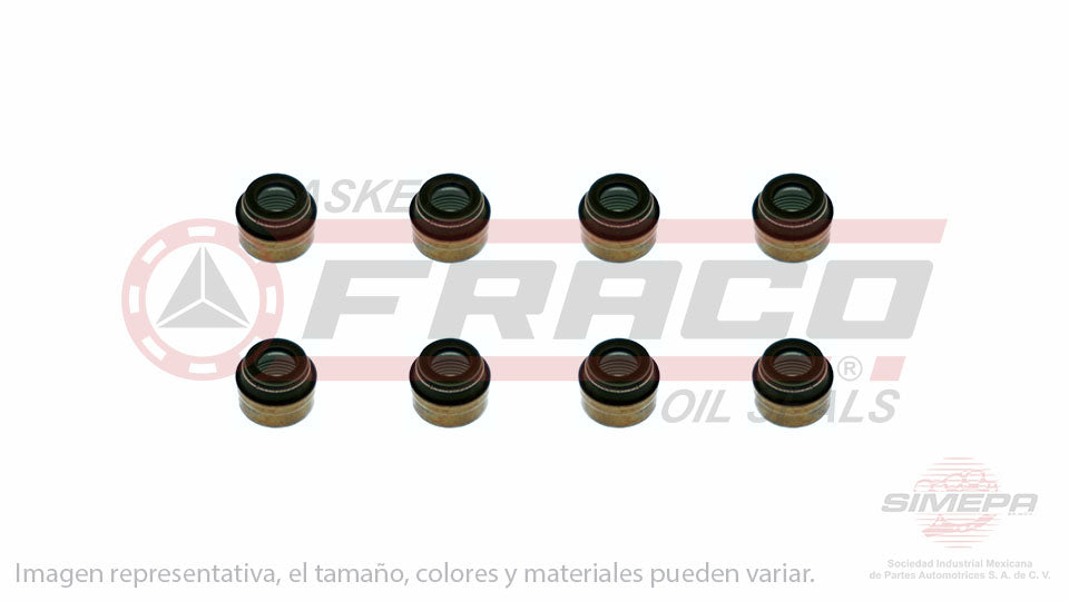 SS-5261-V-08 - SELLOS DE VALVULA POR JUEGOS PARA PEUGEOT 206 L4 1.4 L 8 V. SOHC TU3JP 2000-2008