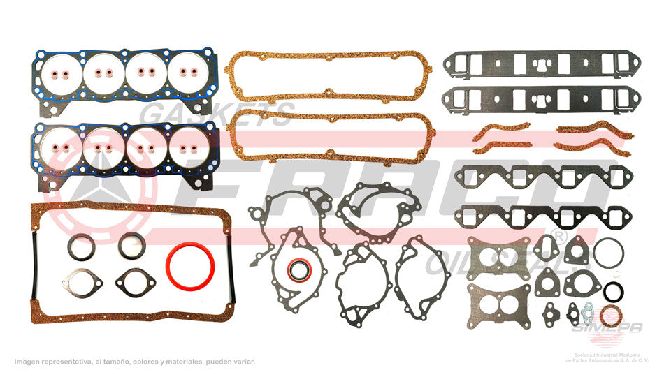FSX-2682050 - JUEGO DE EMPAQUES PARA FORD BRONCO V8 5.0 L 16 V. OHV 1983-1985