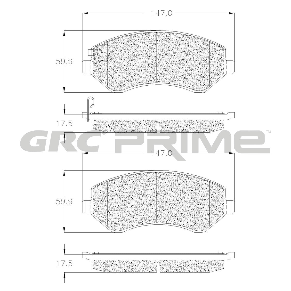 GPRD856SD - BALATAS SEMIMETALICAS DELANTERAS PARA CHRYSLER TOWN & COUNTRY 2004-2004