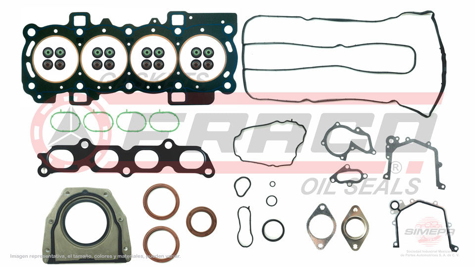 FSX-2640011NR - JUEGO DE EMPAQUES PARA FORD FIESTA L4 1.6 L DOHC 16 V. DOHC TI-VCT 2008-2016