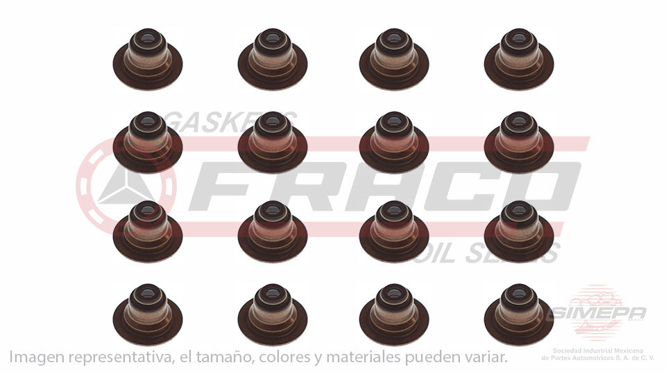 SS-2415-V-16 - SELLOS DE VALVULA POR JUEGOS PARA CHEVROLET AVEO L4 1.6 L F16D3 16 V. DOHC F16D3 LXT 2004-2012