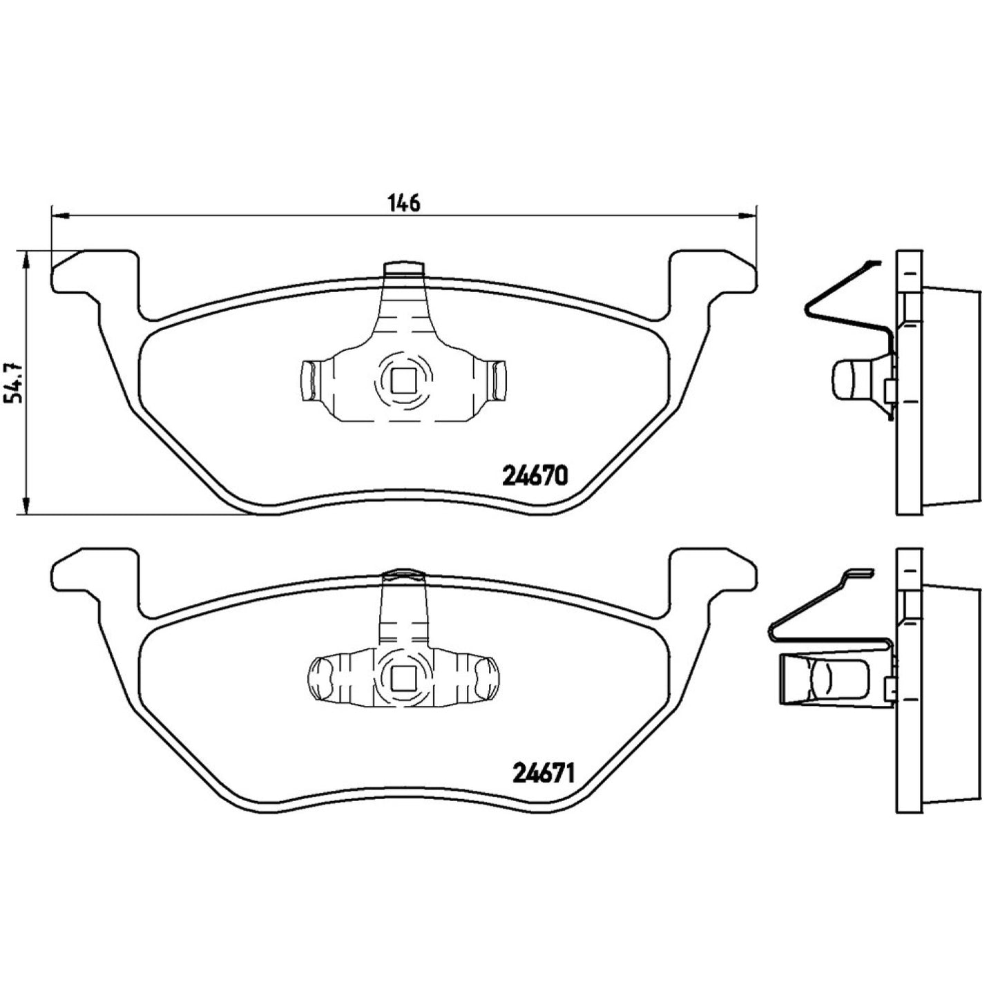 BRE-P24085 - BALATAS TRASERAS PARA FORD ESCAPE HYBRID 2005-2008