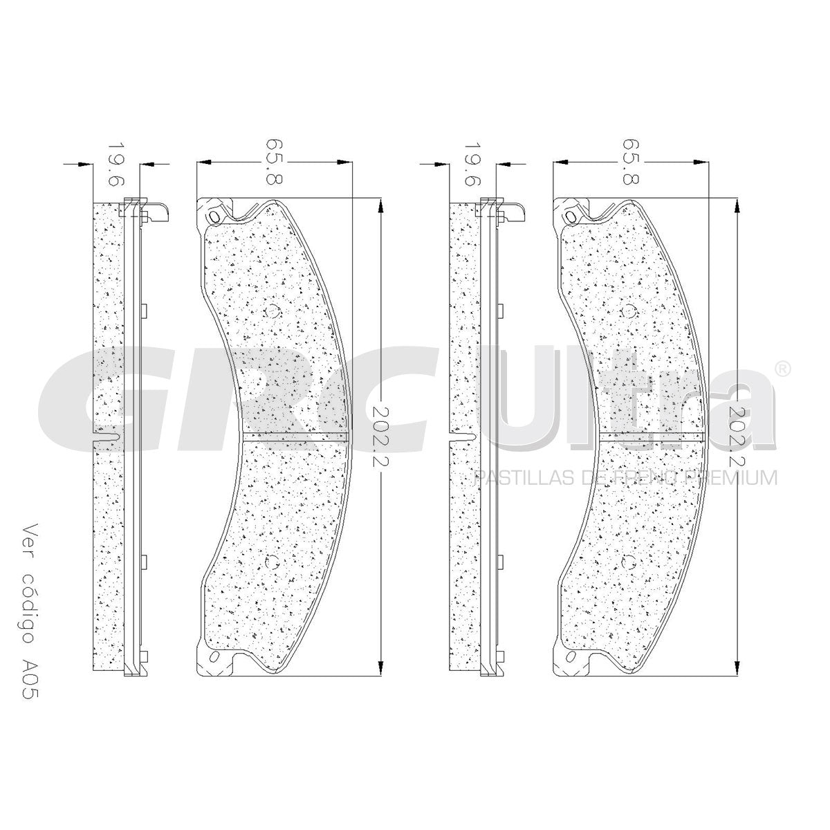 GMD1411 - BALATAS SEMIMETALICAS TRASERAS PARA CHEVROLET EXPRESS 3500 2014-2020