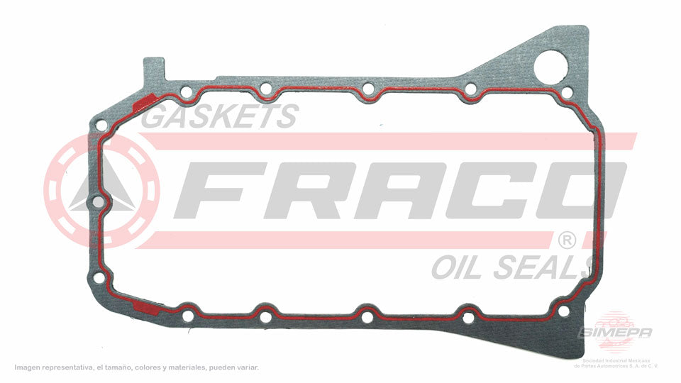 OSX-2640010 - EMPAQUE DE CARTER PARA FORD FIESTA L4 1.4 L DOHC 16 V. DOHC ZETEC 1998-2000