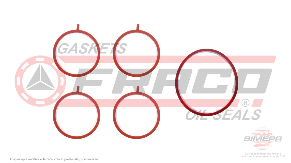 MIX-2540163 - EMPAQUE MULTIPLE DE ADMISION PARA FIAT UNO L4 1.4 L 8 V 178F3.011 310A2.011 2013-2018