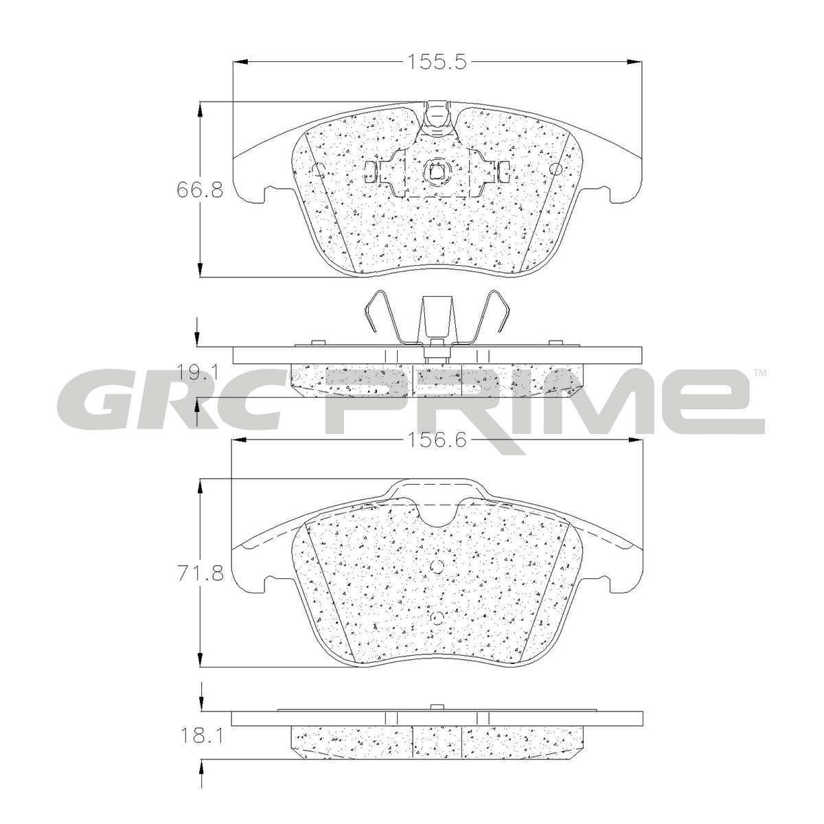 GPRD1869 - BALATAS CERAMICAS DELANTERAS PARA JAGUAR XE 2.0L 2017-2017