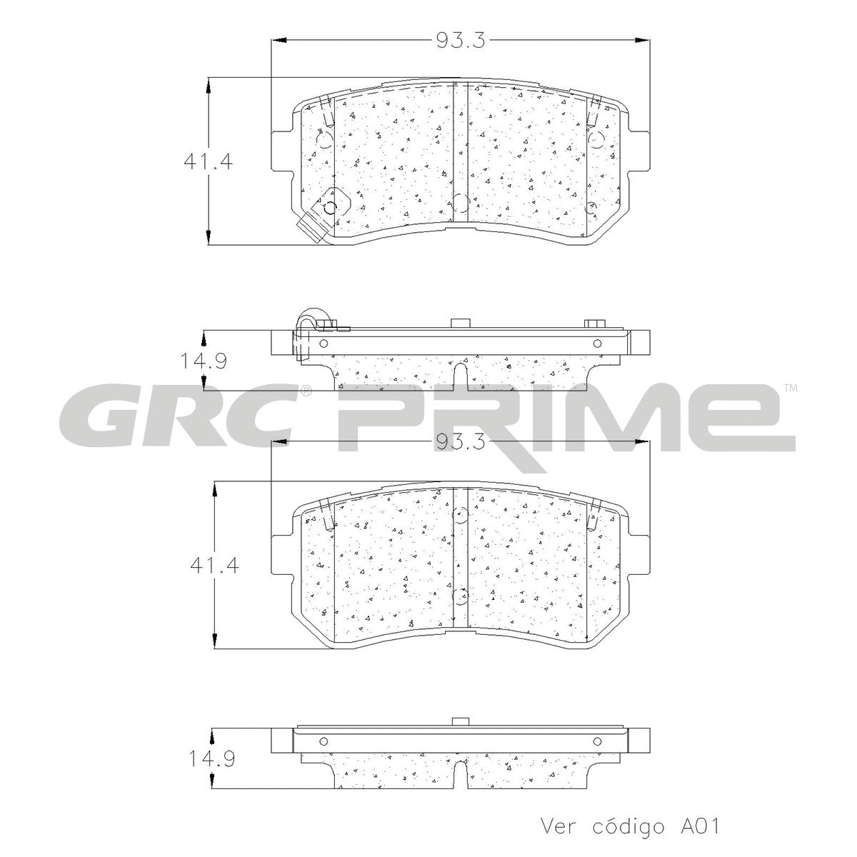 GPRD2034 - BALATAS CERAMICAS TRASERAS PARA HYUNDAI KONA 2018-2022