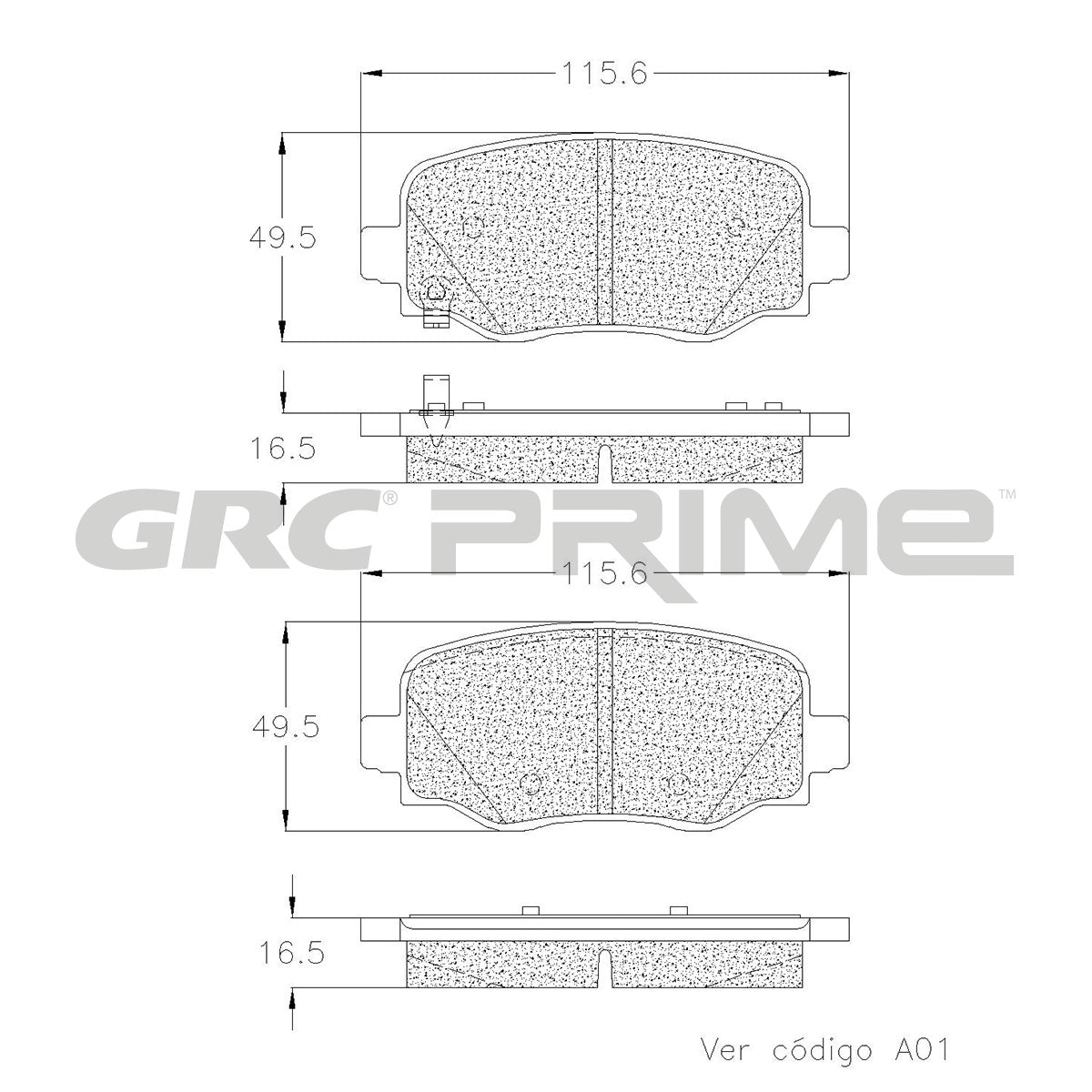 GPRD1809 - BALATAS CERAMICAS TRASERAS PARA DODGE HORNET 2023-2023